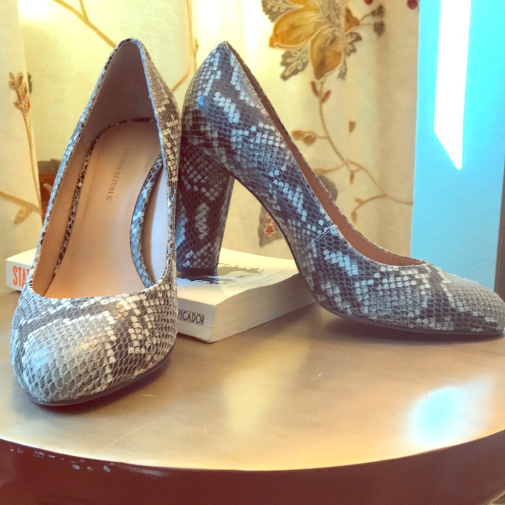 Snakeskin pumps - nearly new